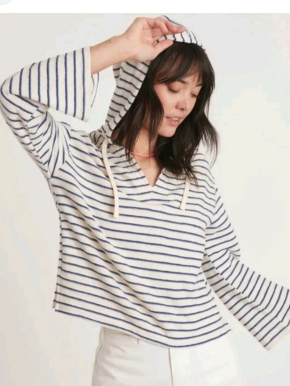 Marine Layer striped hooded top Size M
